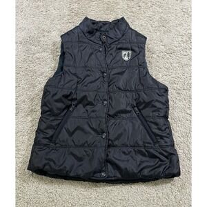 American Eagle Outfitters Puffer Snap Up Navy Vest Women's M Outdoors Winter Y2K